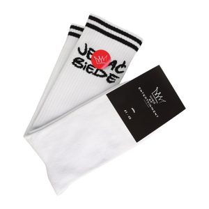 Skarpety białe z napisem